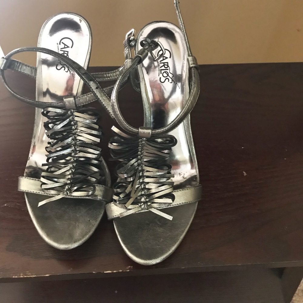 Silver Carlos Santana Heels